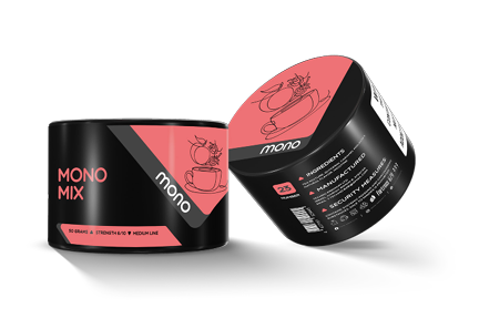MONO 60g - N23 Mono Mix - תערובת תה לנרגילה בטעם אפרסק פטל מנטה