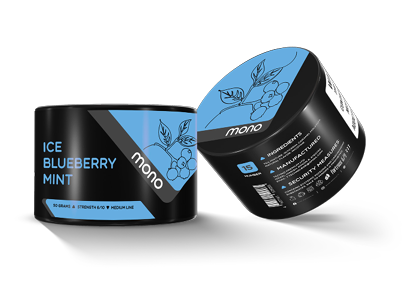 Mono 250g – N15 BLUEBRRY ICE MINT – תערובת תה לנרגילה בטעם אוכמניות מנטה אייס