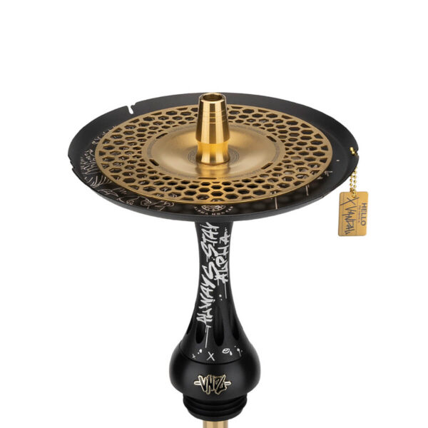 ⁦Alpha Hookah - Hover - Gold - Leaf - צלחת רשת לנרגילה⁩ – תמונה ⁦2⁩
