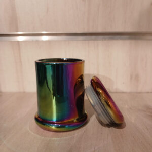 צנצנת לאחסון מזכוכית ריינבו