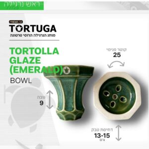 Tortuga – Tortolla Glaze - Emerald - ראש פרמיום לנרגילה