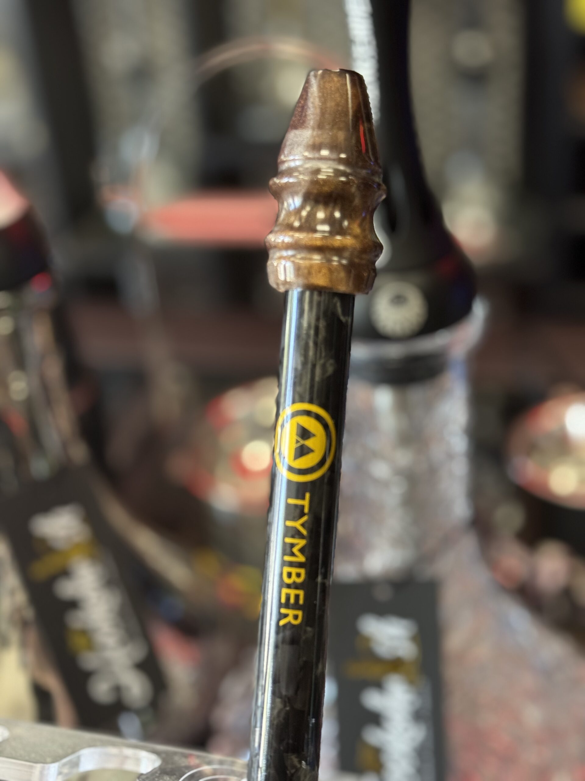 Mason Shishaware - Tymber ® - Handle Set - Brown Wood Epoxe ידית לנרגילה – תמונה 4