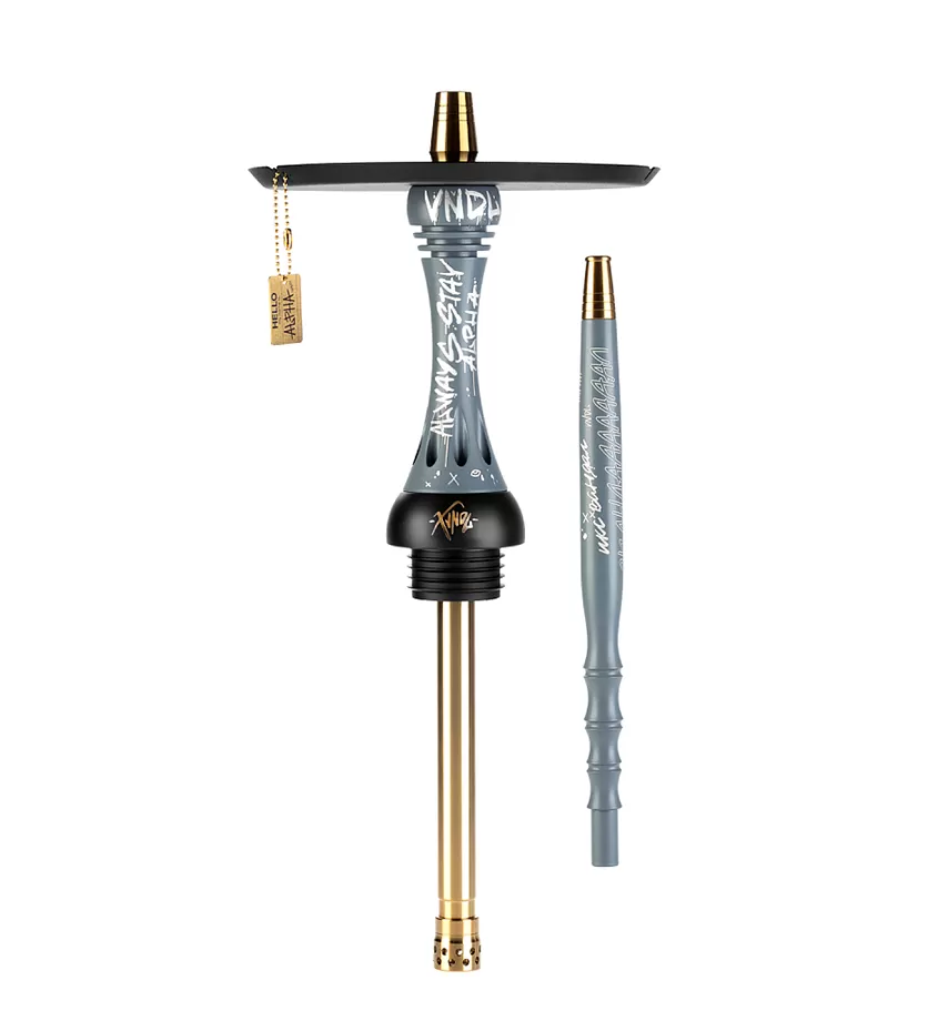 Alpha Hookah - Model X - VNDL - Grey - נרגילה פרמיום – תמונה 4