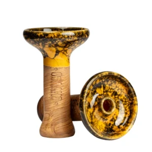 Oblako – M - Black And Yellow Marble - ראש פרמיום לנרגילה