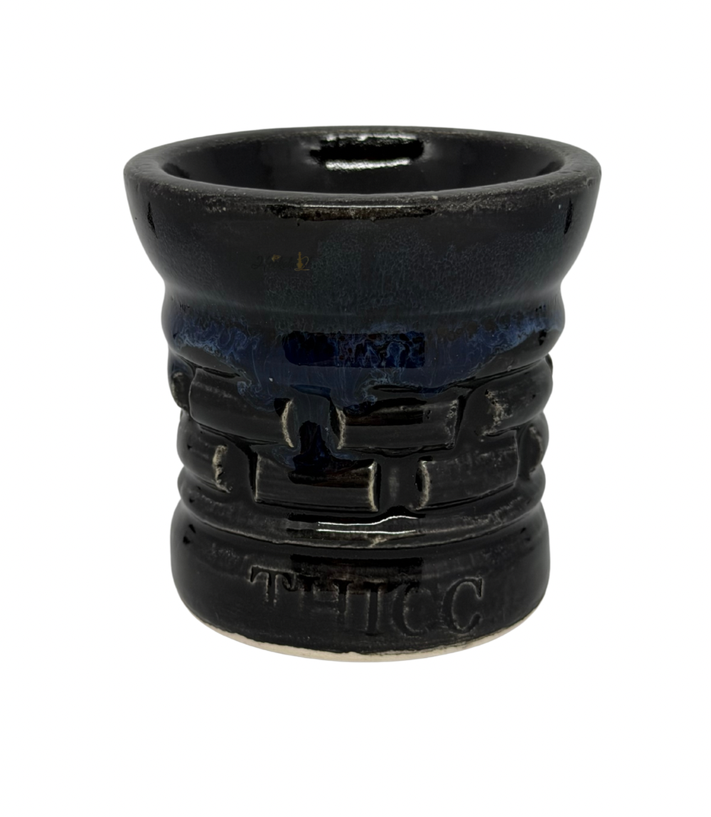 Thicc Bowls - Thicc Stena + Turk -  Black Blue - ראש סופר פרמיום לנרגילה