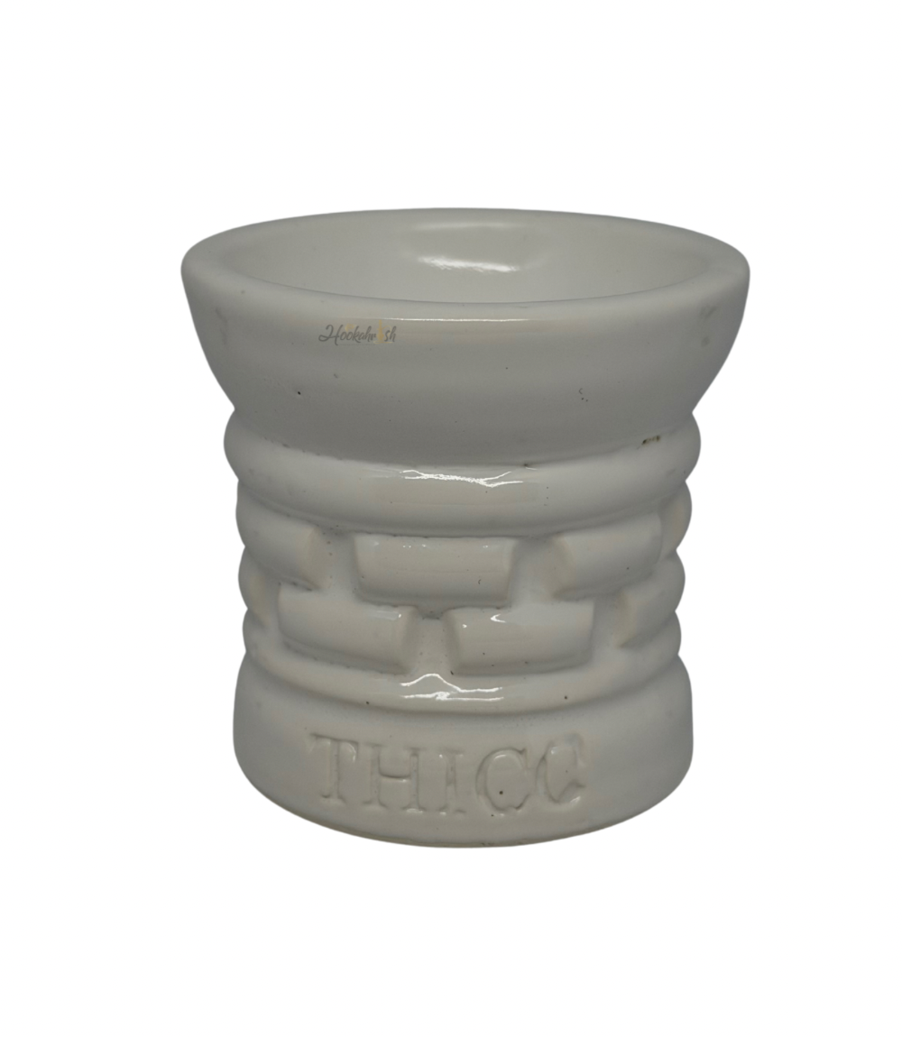 Thicc Bowls - Thicc Stena + Turk - White  - ראש סופר פרמיום לנרגילה