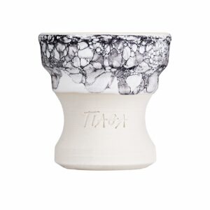 Tiaga Hookah -  Flash Bowl - Black and White - ראש פרמיום לנרגילה