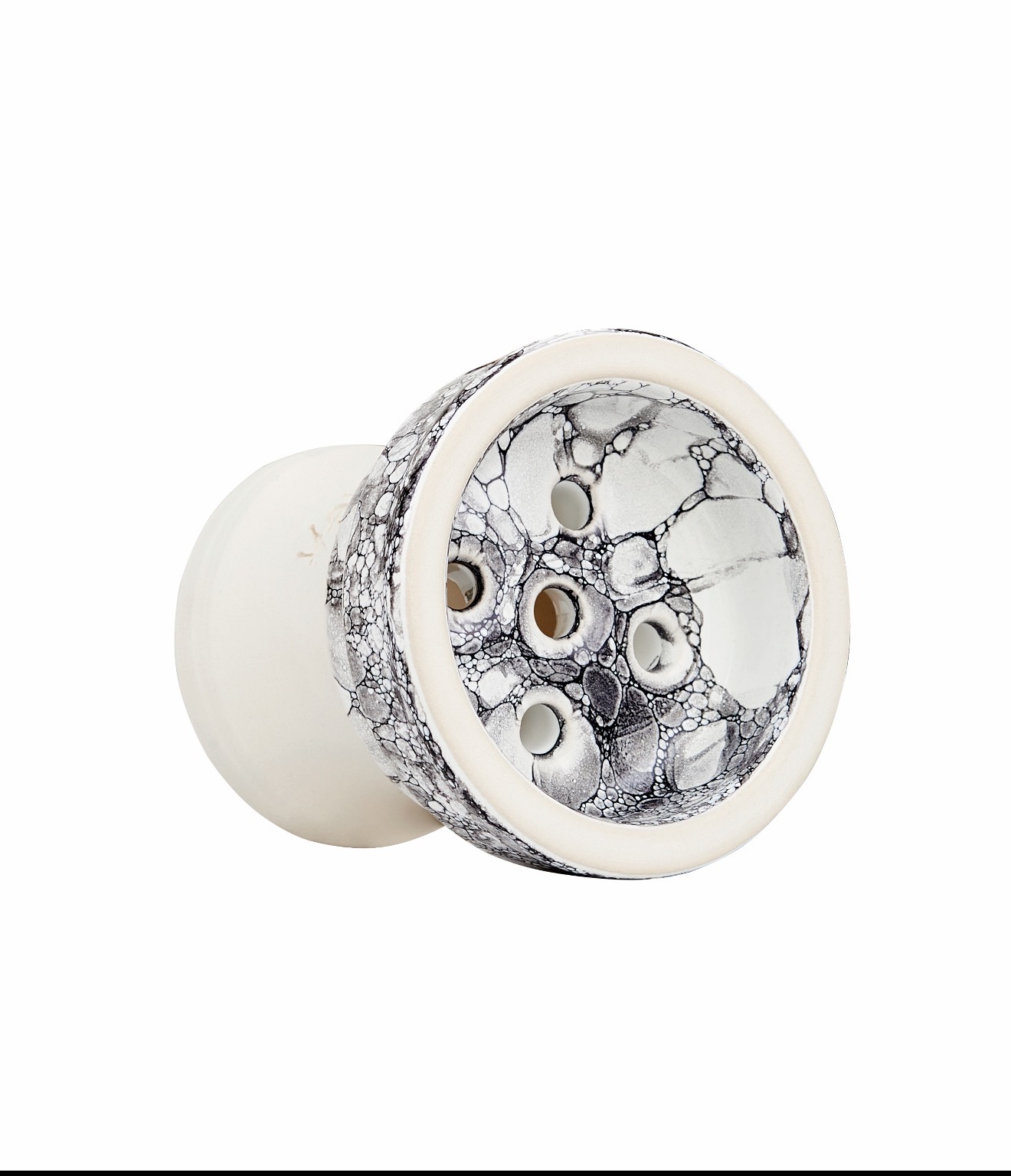 Tiaga Hookah - Flash Bowl - Black and White - ראש פרמיום לנרגילה – תמונה 2