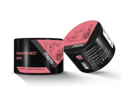 Mono 250g - N40 Rainforest Mix - תערובת תה לנרגילה בטעם פטל רימון ליצ’י אשכולית