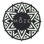 Moze - Coster - Black White - שטיח לנרגילה