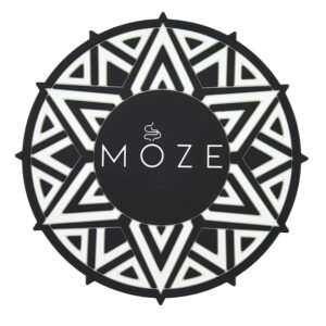 Moze - Coster - Black White - שטיח לנרגילה