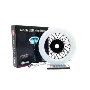 טבעת תאורת LED צבעונית לנרגילה 6 אינץ' נטענת עם שלט וחיבור USB\DC – מתחברת מתחת לצלחת