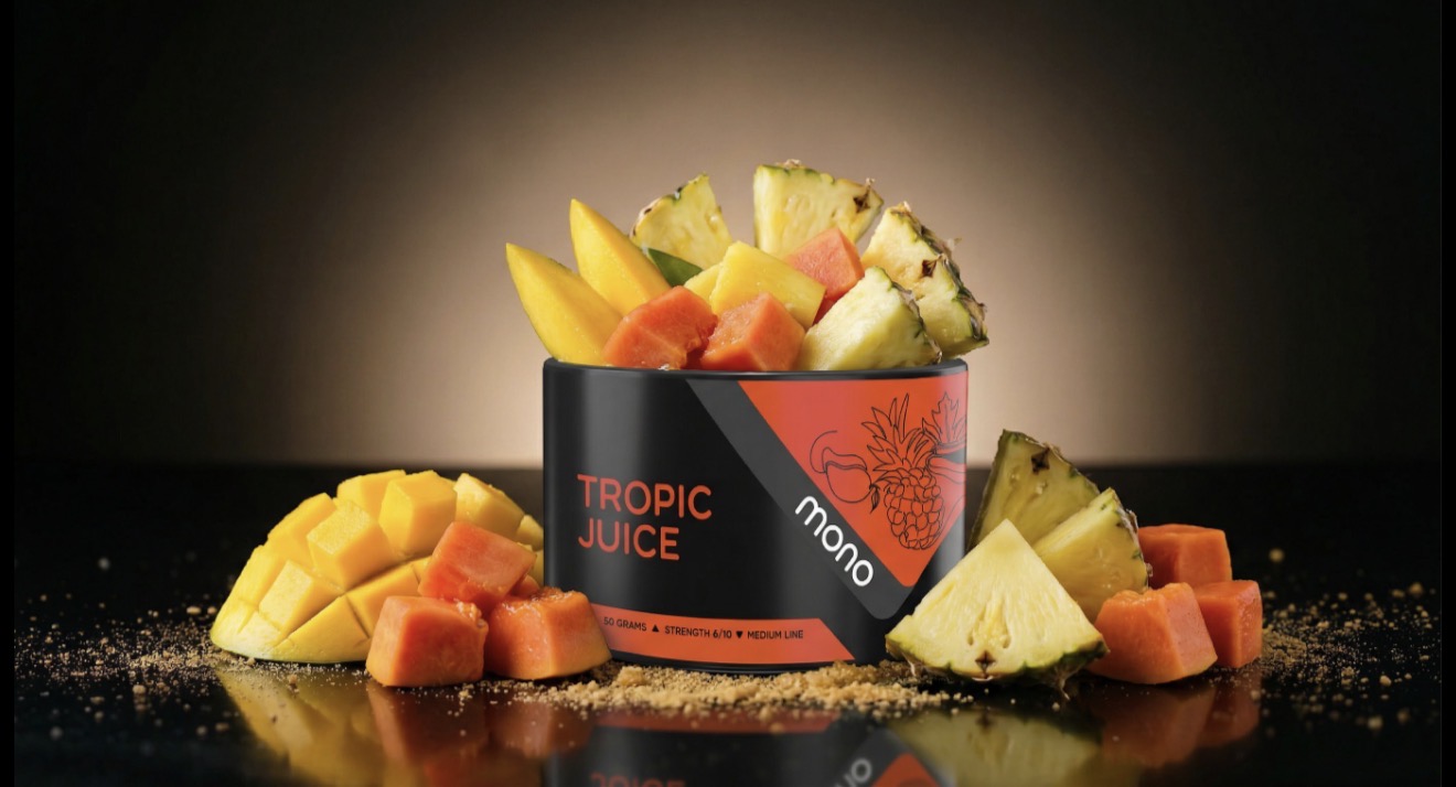MONO 60g - N01 Tropic Juice - תערובת תה לנרגילה בטעם אננס מנגו ופאטיה