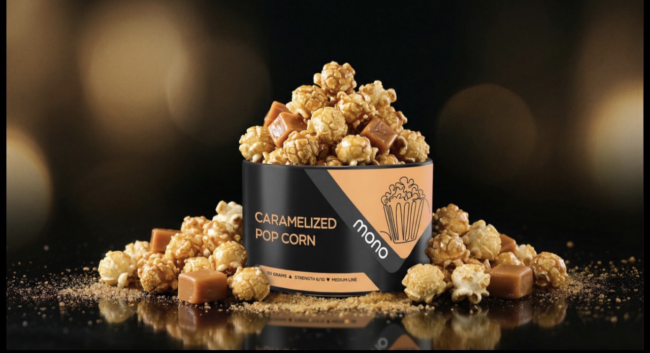 Mono 60g – N33 Caramelized Pop Corn  - תערובת תה לנרגילה בטעם פופקורן קרמל