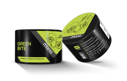 Mono 60g – N43 Green Bite - תערובת תה לנרגילה בטעם דומדמניות קיווי תפוח וליים