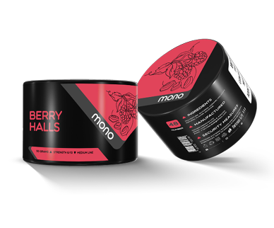 Mono 250g – N48 BERRY HALLS – תערובת תה לנרגילה בטעם סוכריות פטל קירור