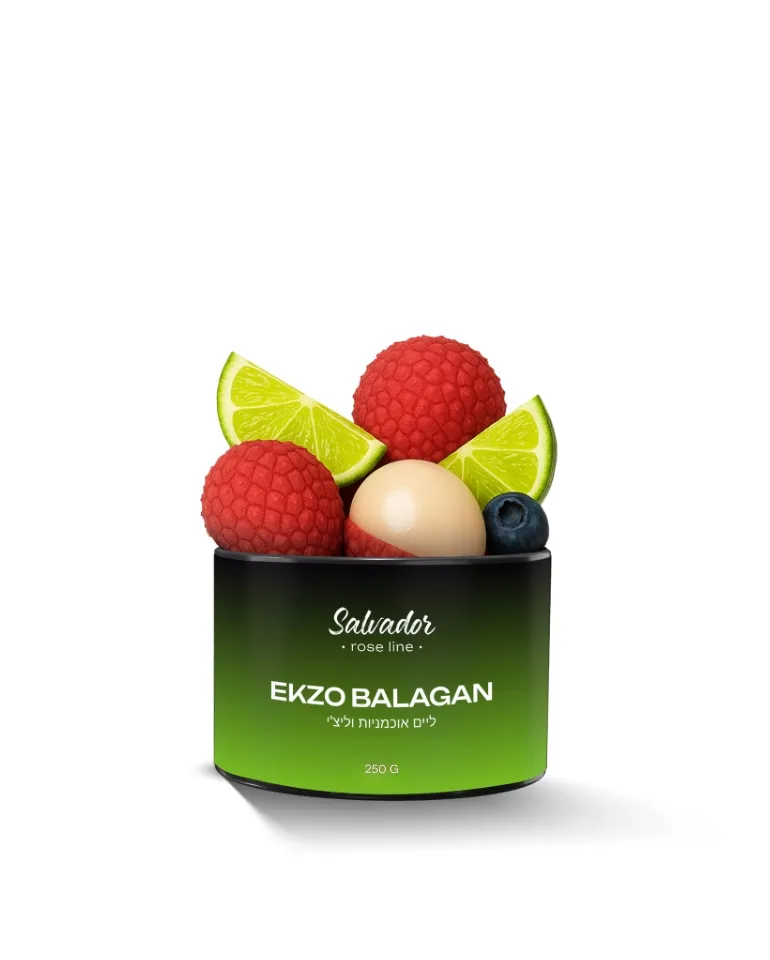 Salvador – Rose Line – 250g – Ekzo Balagan - תערובת תה לנרגילה בטעם ליים אוכמניות וליצ'י