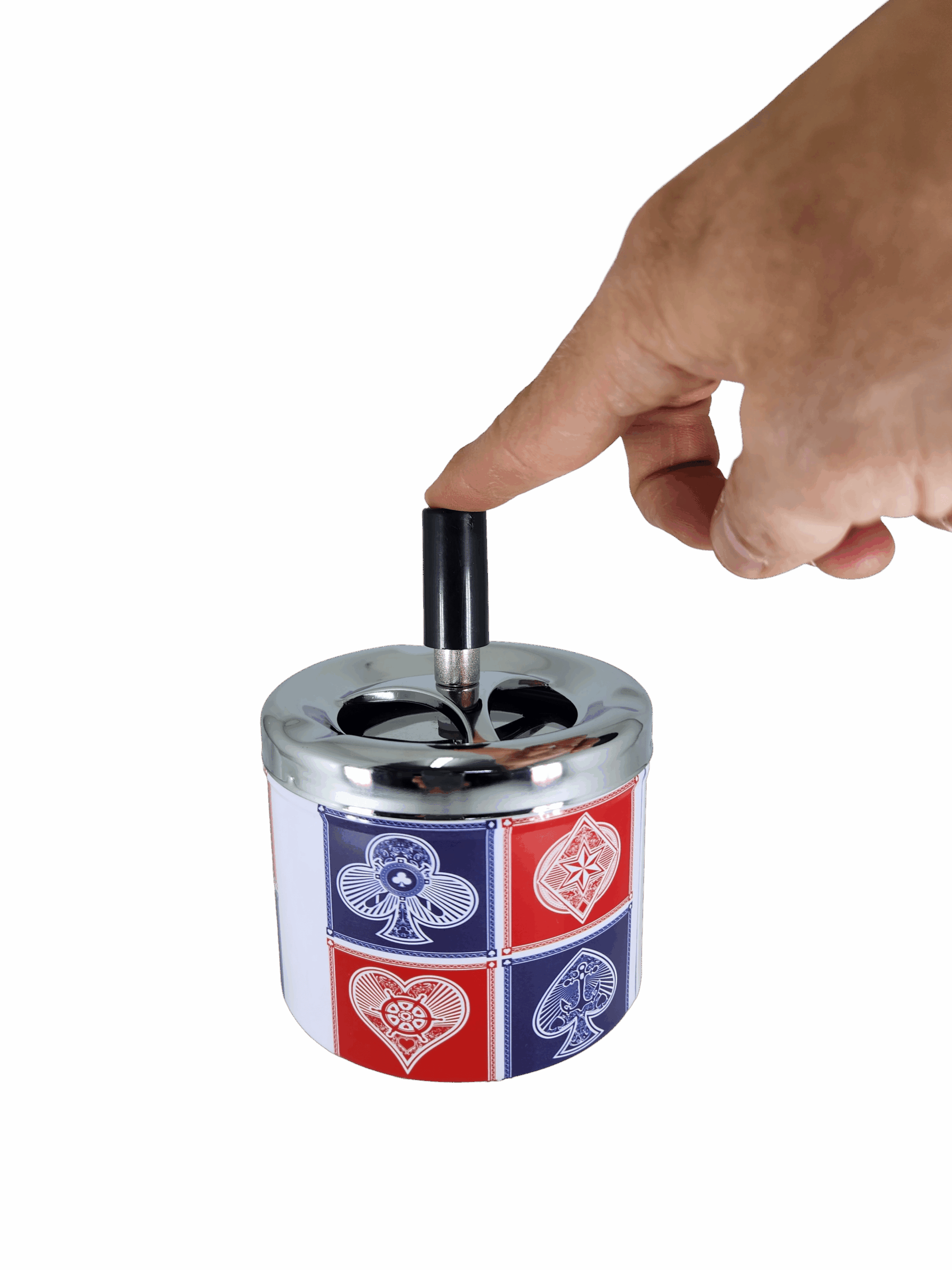 מאפרה לחיצה עומדת עם פח בעיצובים שונים