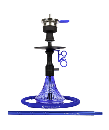 נרגילה פרימיום - AMY Deluxe - Alu Cage Mini 126.03 PSMBK-BU