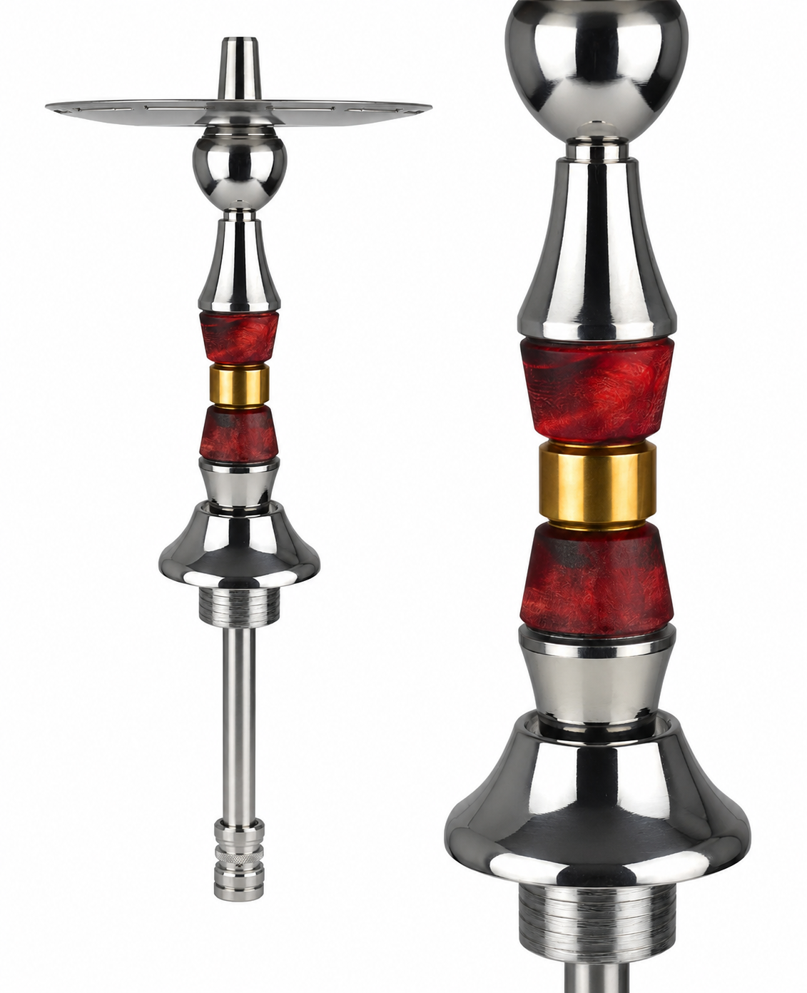 Vz Hookah - Custom V4 Wood - Red - נרגילה פרמיום