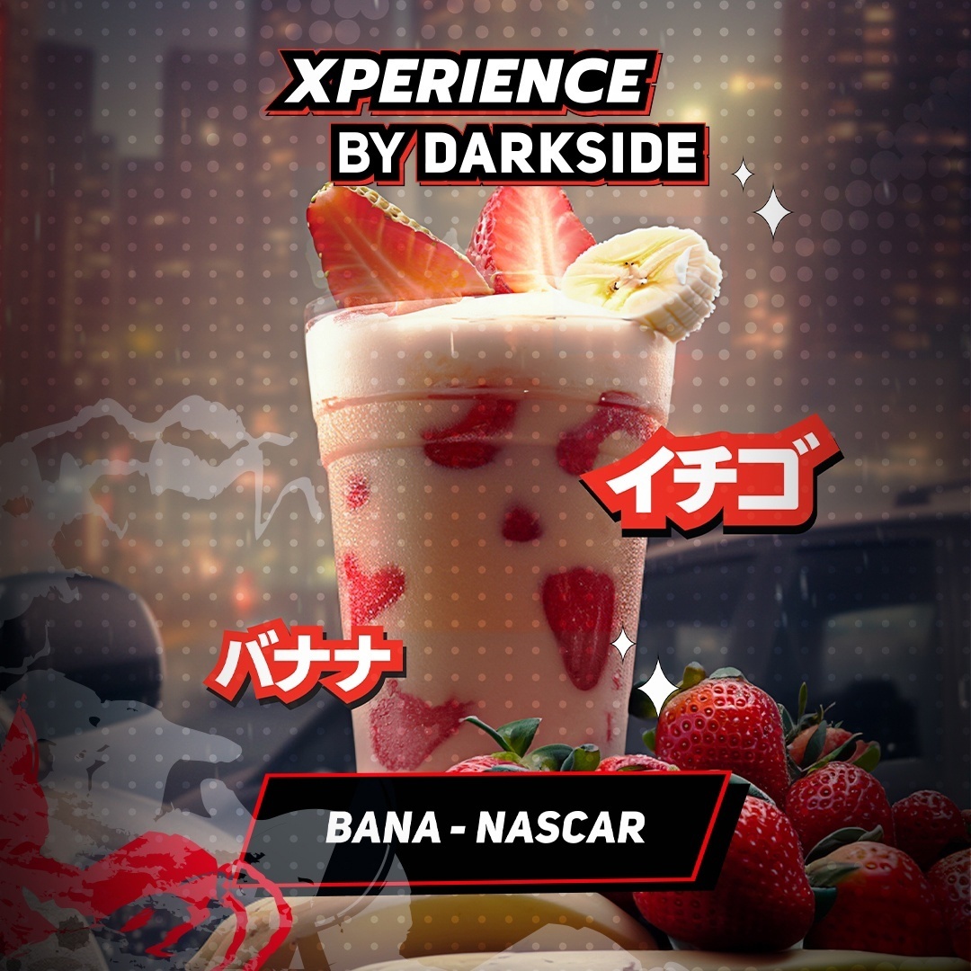 DARKSIDE 60g - XPERIENCE - BANA NASCAR - טבק לנרגילה בטעם תות בננה