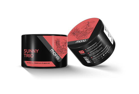 Mono 60g – N57 SUNNY TRIO - תערובת תה לנרגילה בטעם מלון דובדבן ואננס