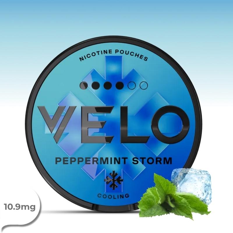 VELO - Peppermint Storm 10.9mg - פאוץ’ ניקוטין בטעם מנטה חזק ודומיננטי