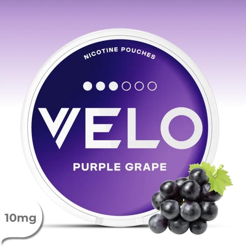 VELO Purple Grape 10mg - פאוץ’ ניקוטין בטעם ענבים חזק ודומיננטי