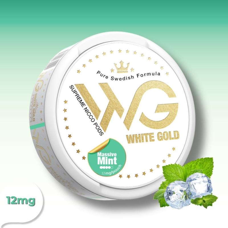 White Gold – Massive Mint (12mg) - פאוץ’ ניקוטין בעוצמה גבוהה