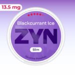 ZYN – Blackcurrant Ice Slim 13.5mg - פאוץ’ ניקוטין בטעם דומדמניות שחורות