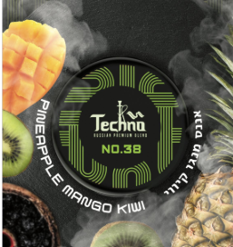 TECHNO NO.38 Pineapple Mango Kiwi – תערובת תה לנרגילה בטעם אננס מנגו קיווי