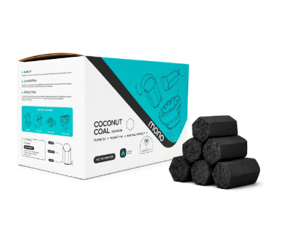 פחם קוקוס מונו משושה | MONO Coconut Coal HEXAGON - פחם טבעי לנרגילה