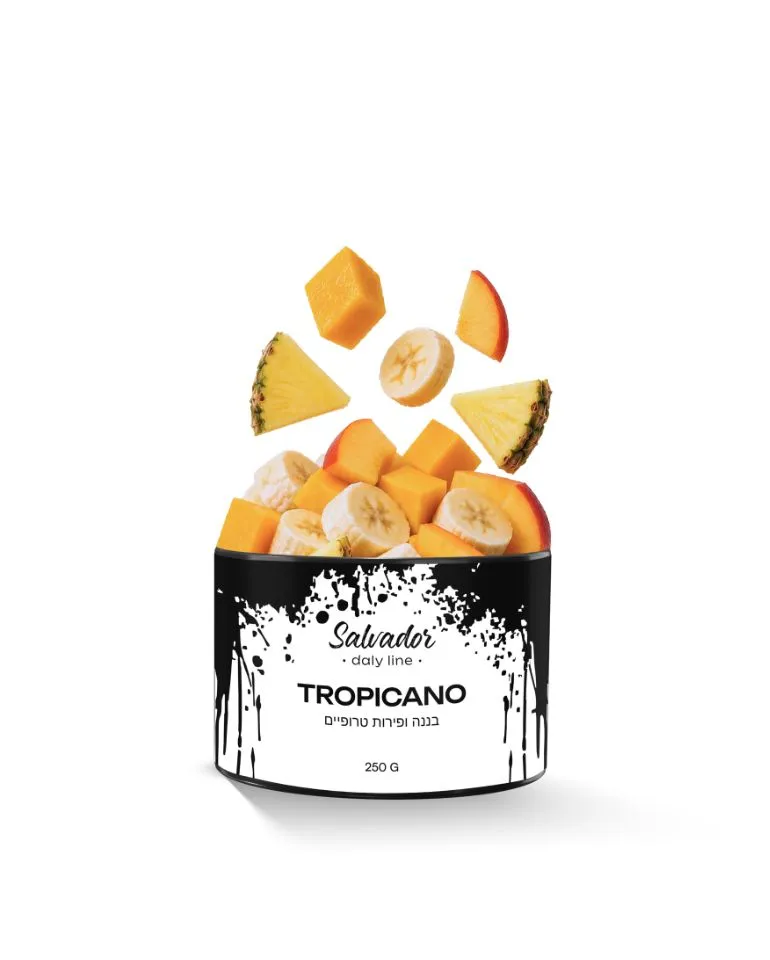 Salvador – Daly Line 250g – Tropicano - תערובת תה לנרגילה בטעם בננה מנגו אננס אפרסק