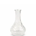Vessel Glass – Drop Transparent Faceted Flask