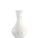 Vessel Glass – Drop Transparent White Flask