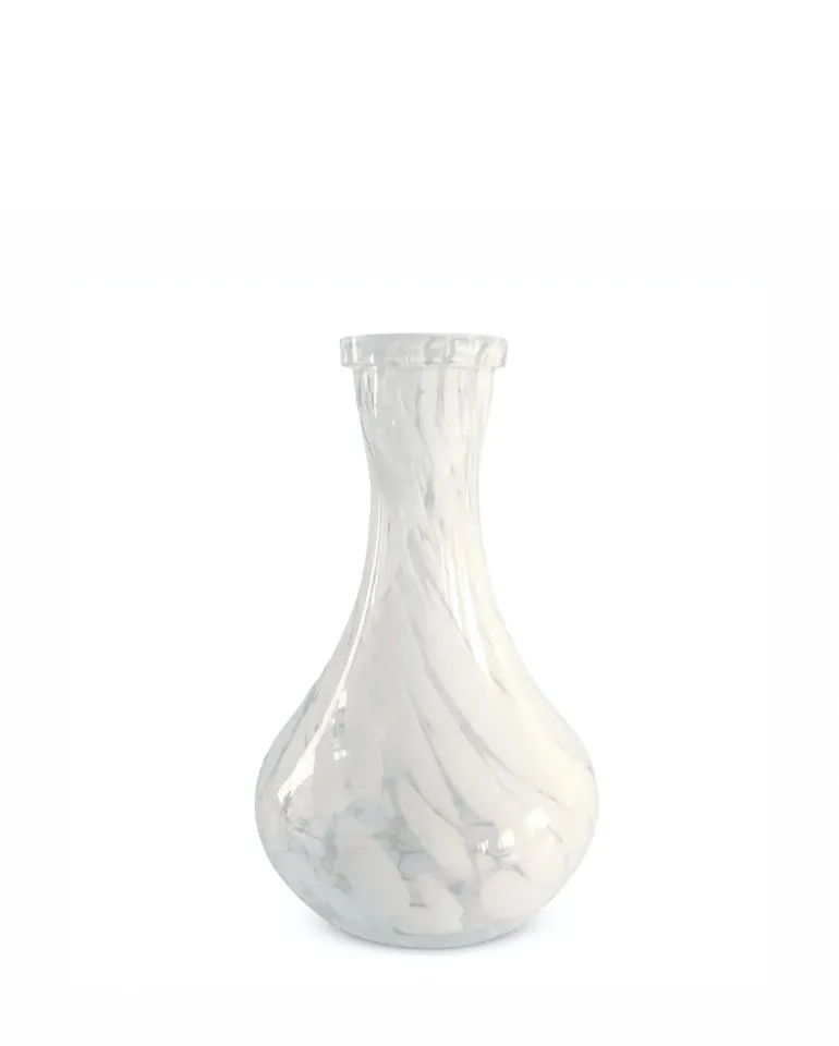 Vessel Glass – Drop Transparent White Flask