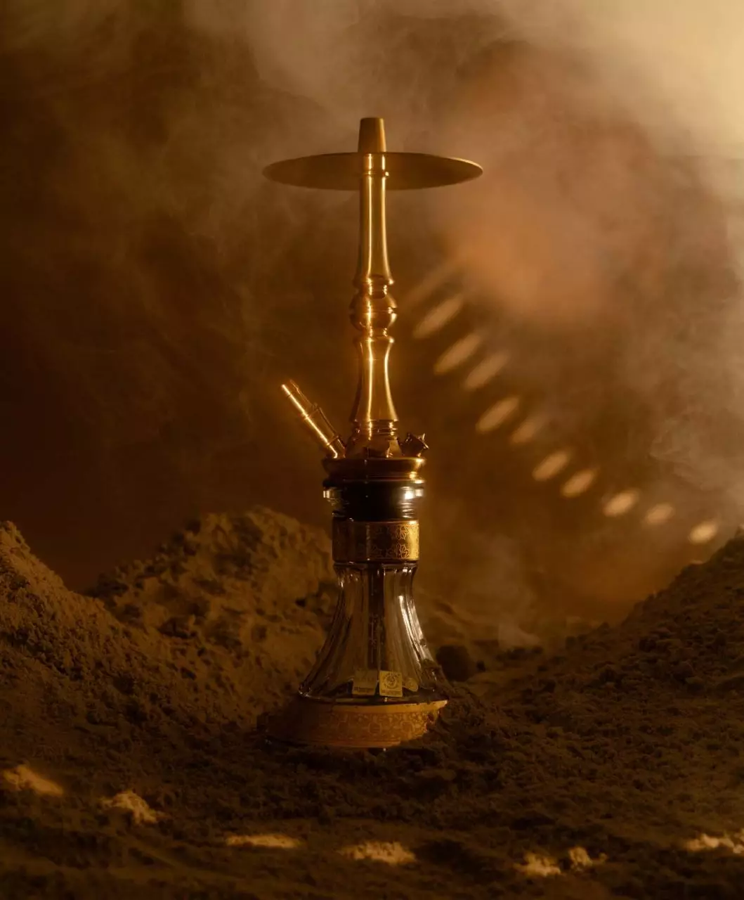 Moze Tradi M - Gold - Caesar Crystal Zahir Hookah - נרגילה פרמיום – תמונה 2