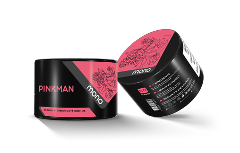 Mono 250g – N60 PINKMAN – תערובת תה לנרגילה בטעם אשכולית אדומה תות שדה ופטל