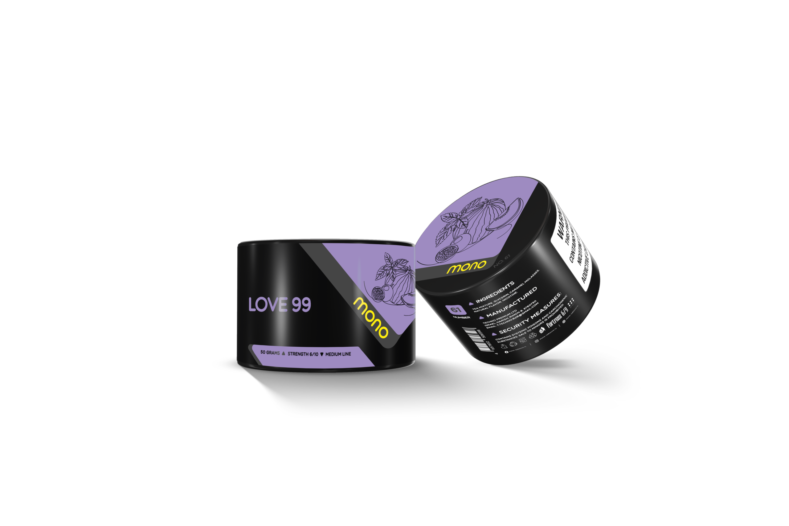 Mono 60g – N61 LOVE 99 - תערובת תה לנרגילה בטעם לאב 99