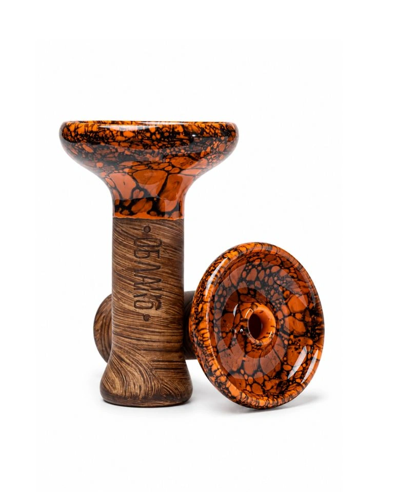 Oblako – M - Marble Orange Black - ראש פרמיום לנרגילה
