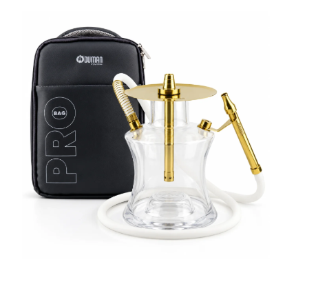 נרגילה פרימיום - ODUMAN N2 – GOLD CLEAR + PROBAG