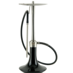 נרגילה פרימיום - ODUMAN - COSMO – SILVER BODY + BLACK GLASS