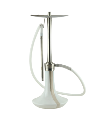 נרגילה פרימיום - ODUMAN - COSMO – SILVER BODY + WHITE GLASS