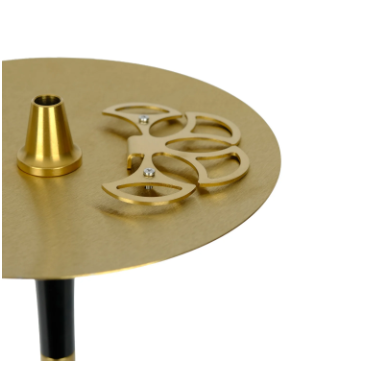 נרגילה פרימיום - ODUMAN - ARTEMIS – BLACK GOLD BODY + BLACK GLASS – תמונה 2