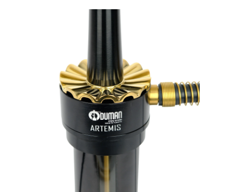 נרגילה פרימיום - ODUMAN - ARTEMIS – BLACK GOLD BODY + BLACK GLASS – תמונה 4