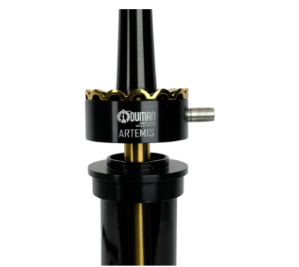 נרגילה פרימיום - ODUMAN - ARTEMIS – BLACK GOLD BODY + BLACK GLASS – תמונה 6