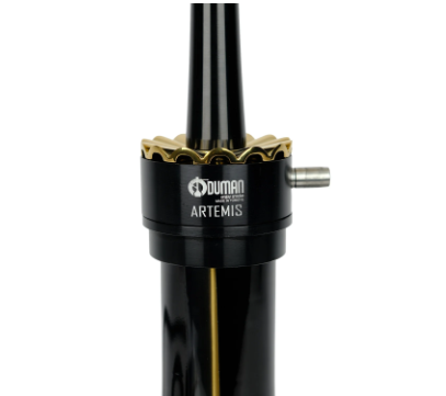 נרגילה פרימיום - ODUMAN - ARTEMIS – BLACK GOLD BODY + BLACK GLASS – תמונה 7