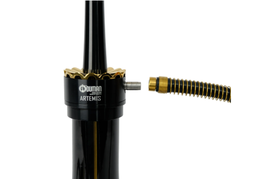 נרגילה פרימיום - ODUMAN - ARTEMIS – BLACK GOLD BODY + BLACK GLASS – תמונה 8