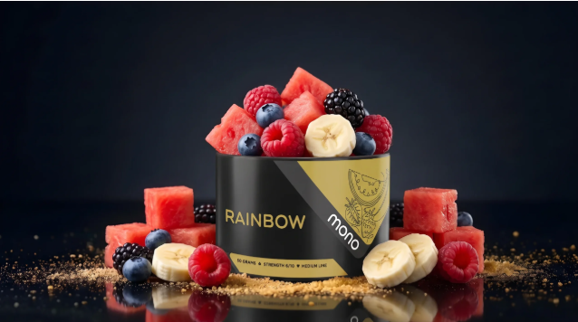 Mono 60g – N65 RAINBOW - תערובת תה לנרגילה בטעם אבטיח פירות יער תות בננה